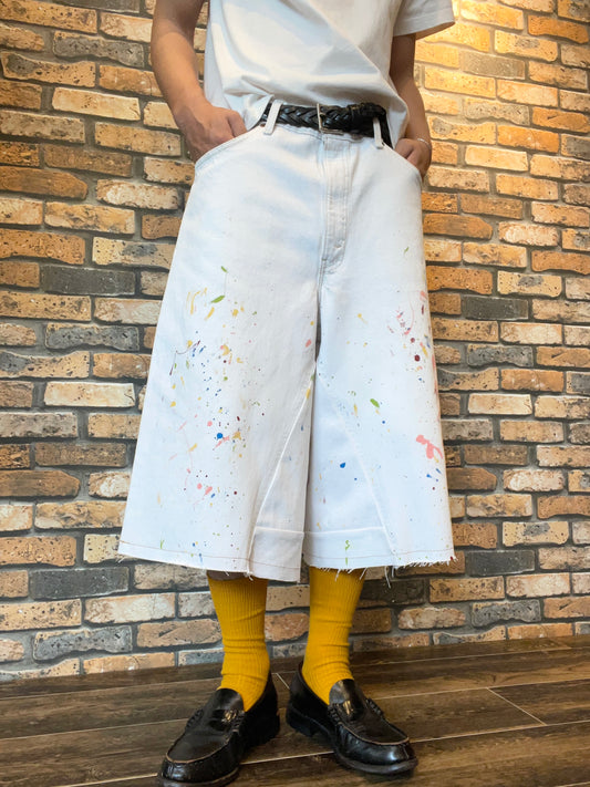 Denim painted & shorts custom W36inch