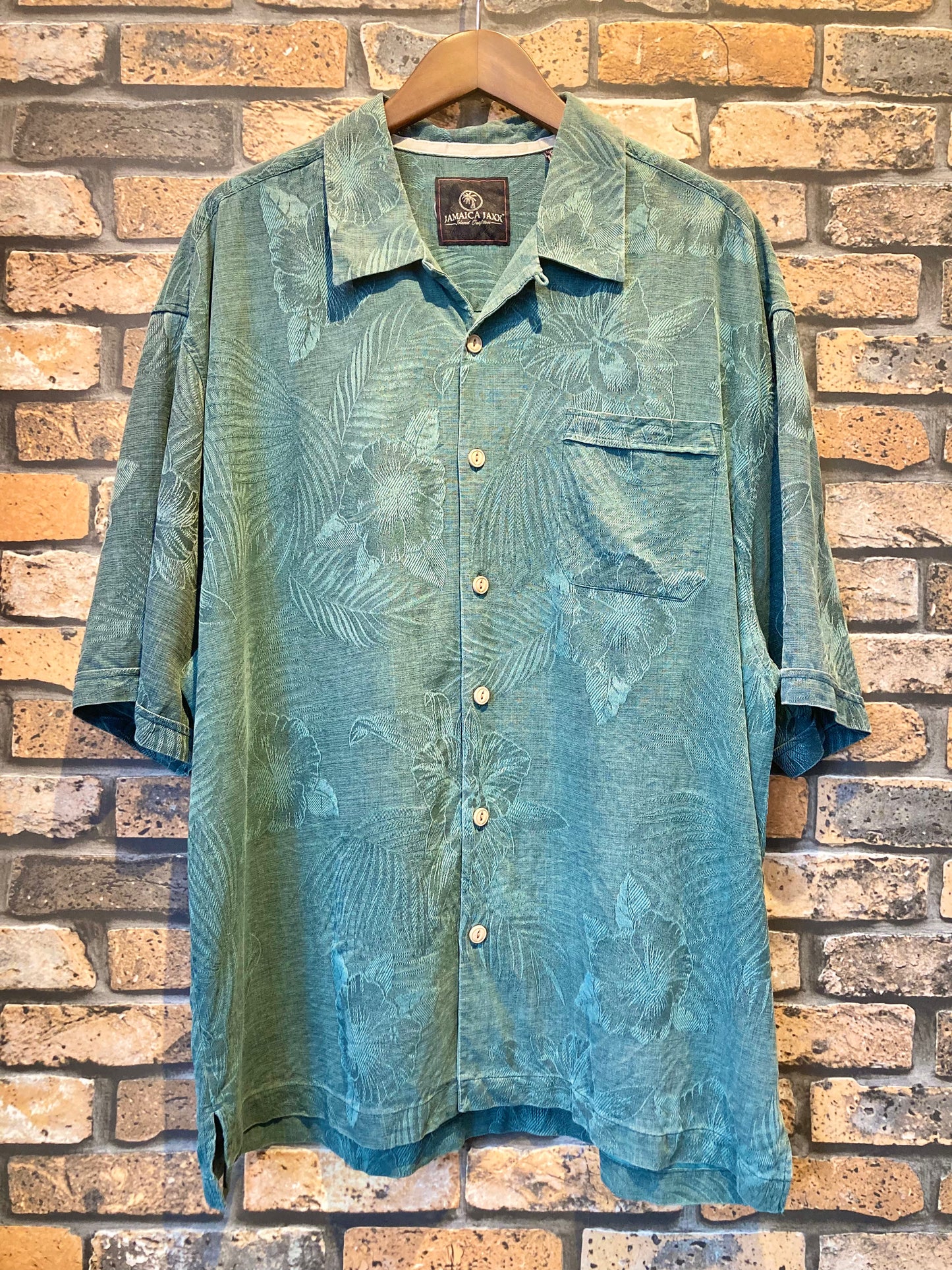 JAMAICA JAXX silk Aloha shirt 90's~00's