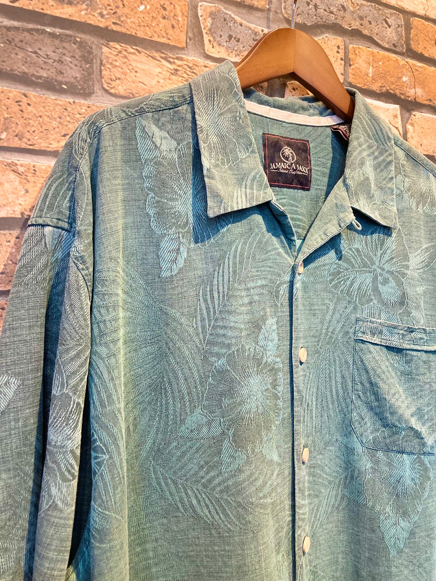 JAMAICA JAXX silk Aloha shirt 90's~00's