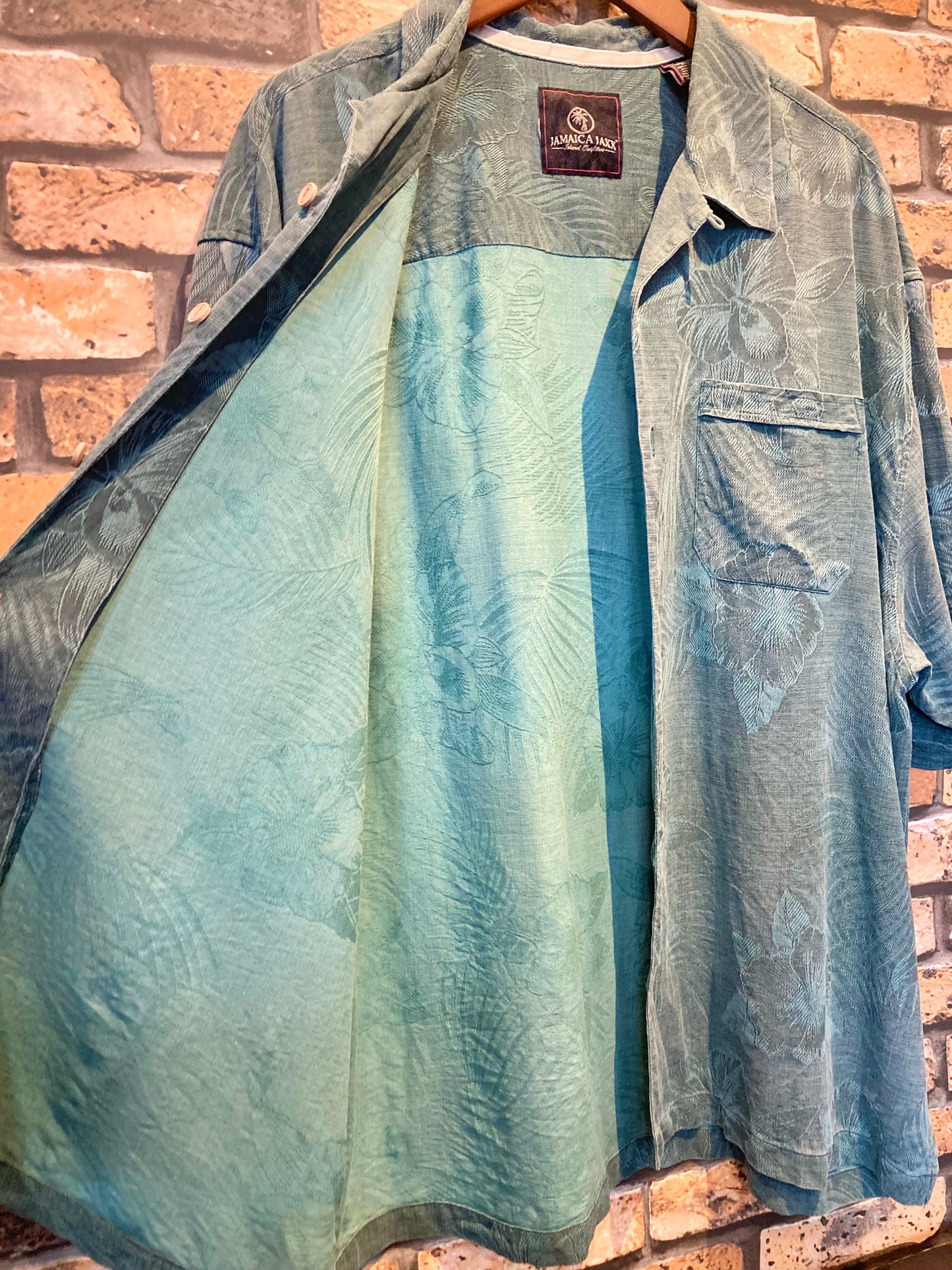 JAMAICA JAXX silk Aloha shirt 90's~00's