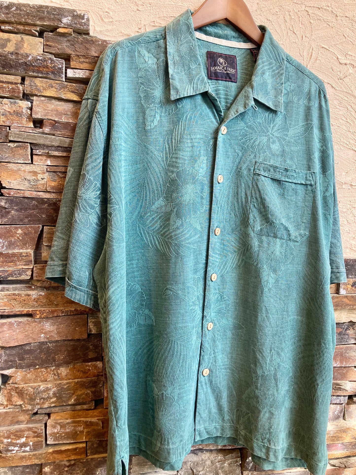JAMAICA JAXX silk Aloha shirt 90's~00's