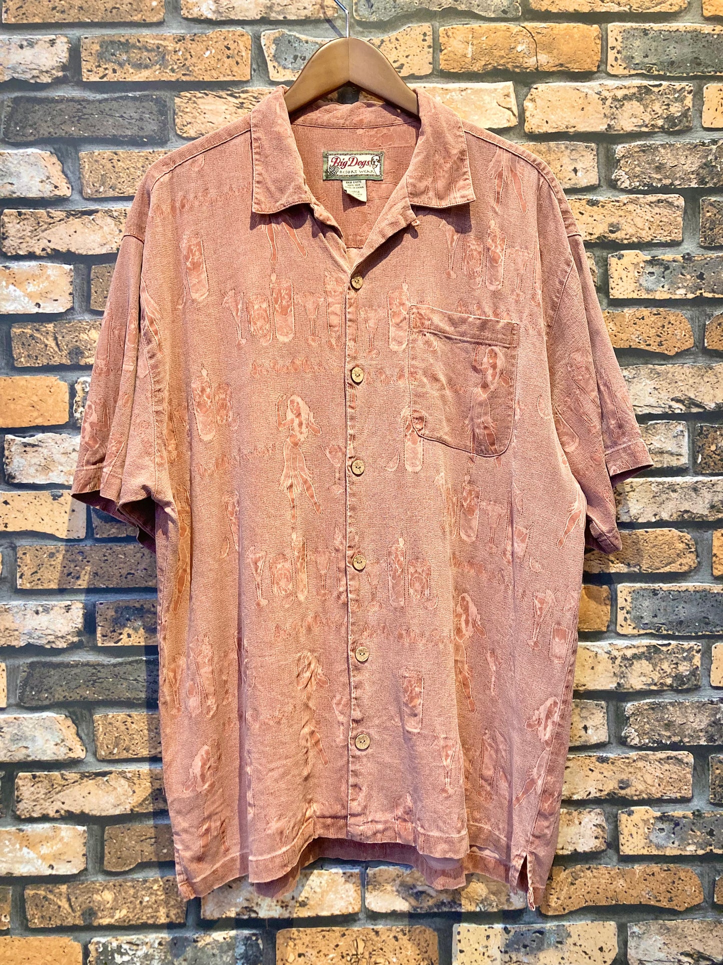 Big Dogs silk Aloha shirt 90's~00's