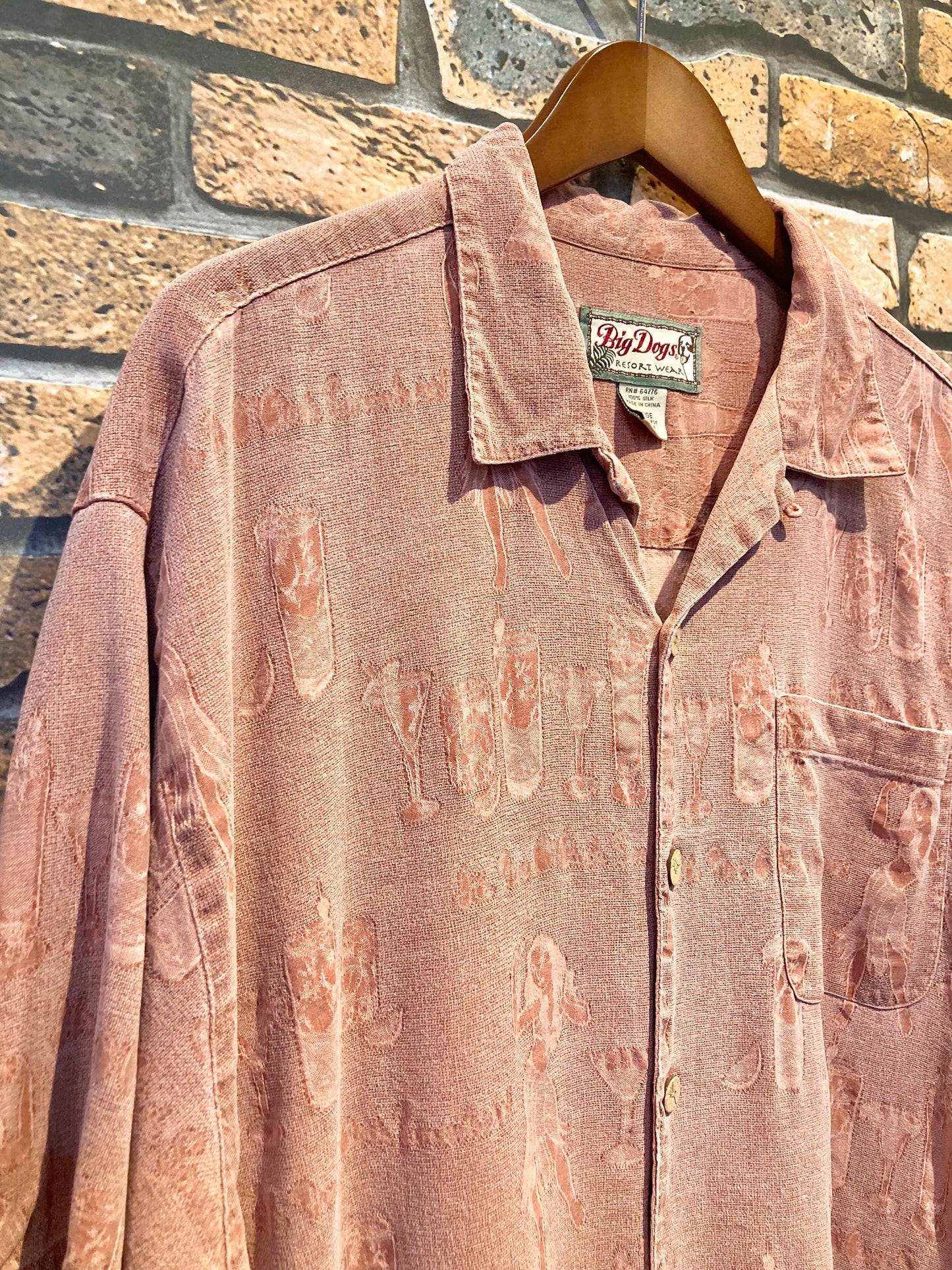 Big Dogs silk Aloha shirt 90's~00's