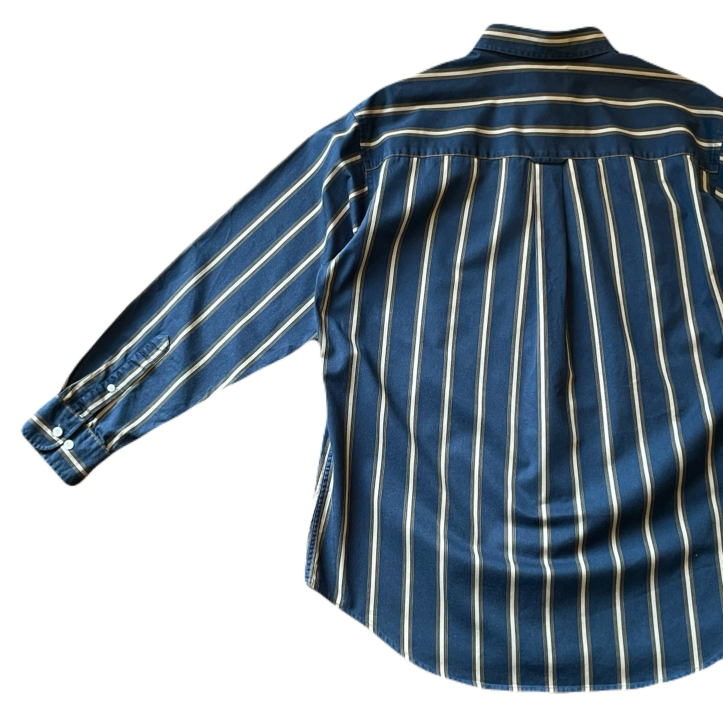 ”ROUNDTREE＆YORKE” cotton stripe shirt　M
