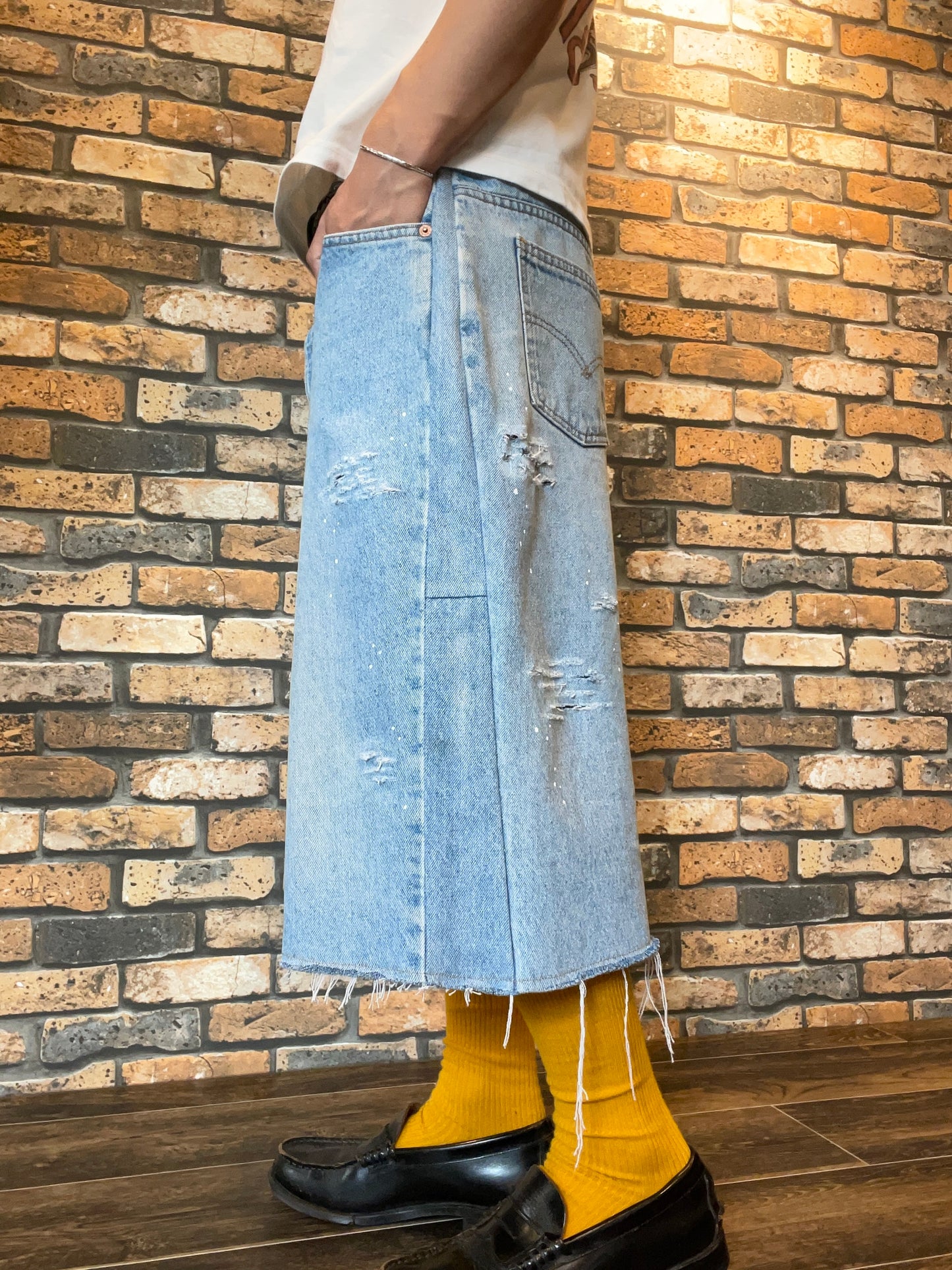 Denim damage, painted & shorts custom W36inch