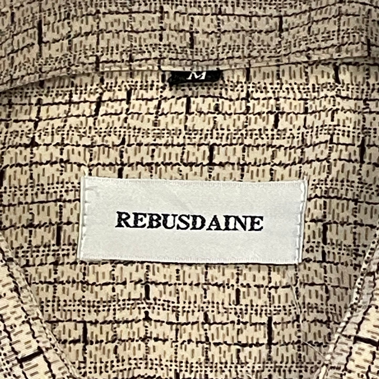 "REBUSDAINE" All-over pattern shirt　M