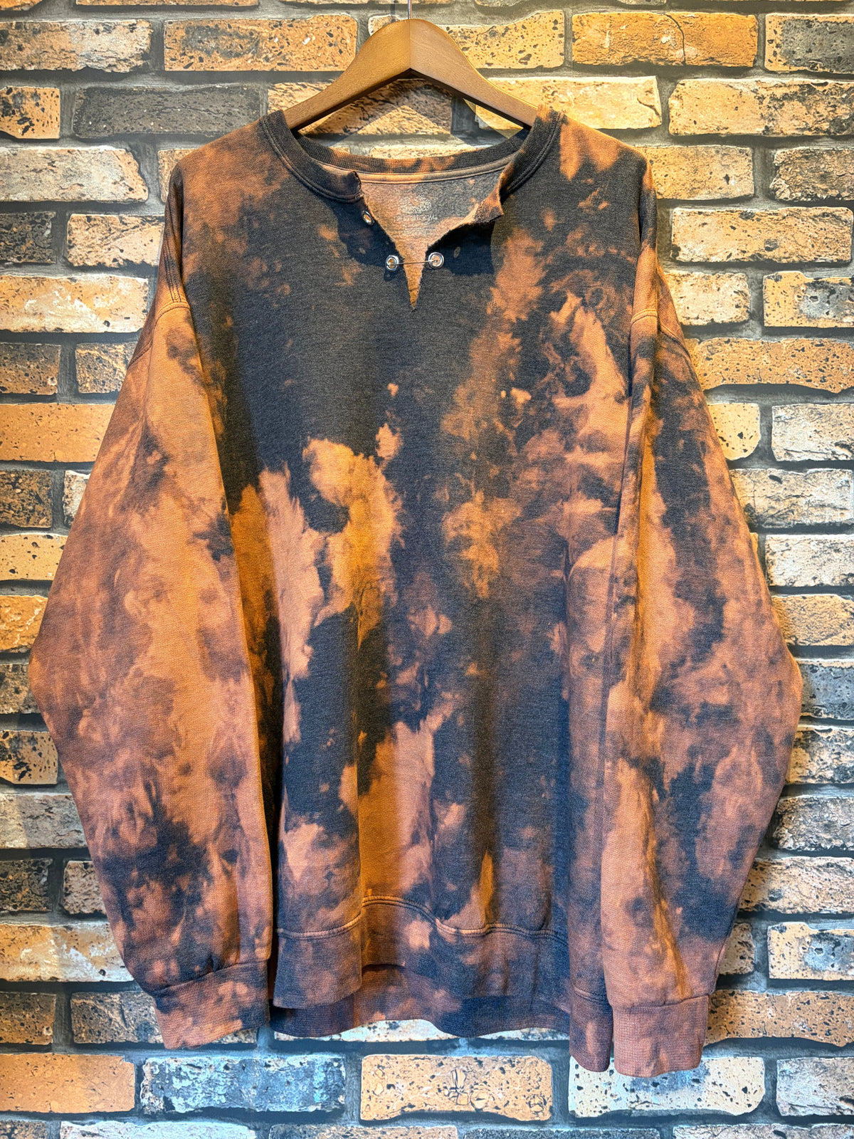 FRUIT OF THE LOOM sweat shirt bleach remake