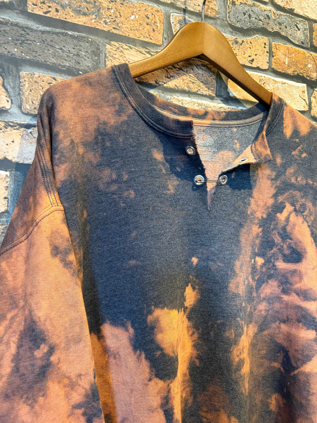 FRUIT OF THE LOOM sweat shirt bleach remake
