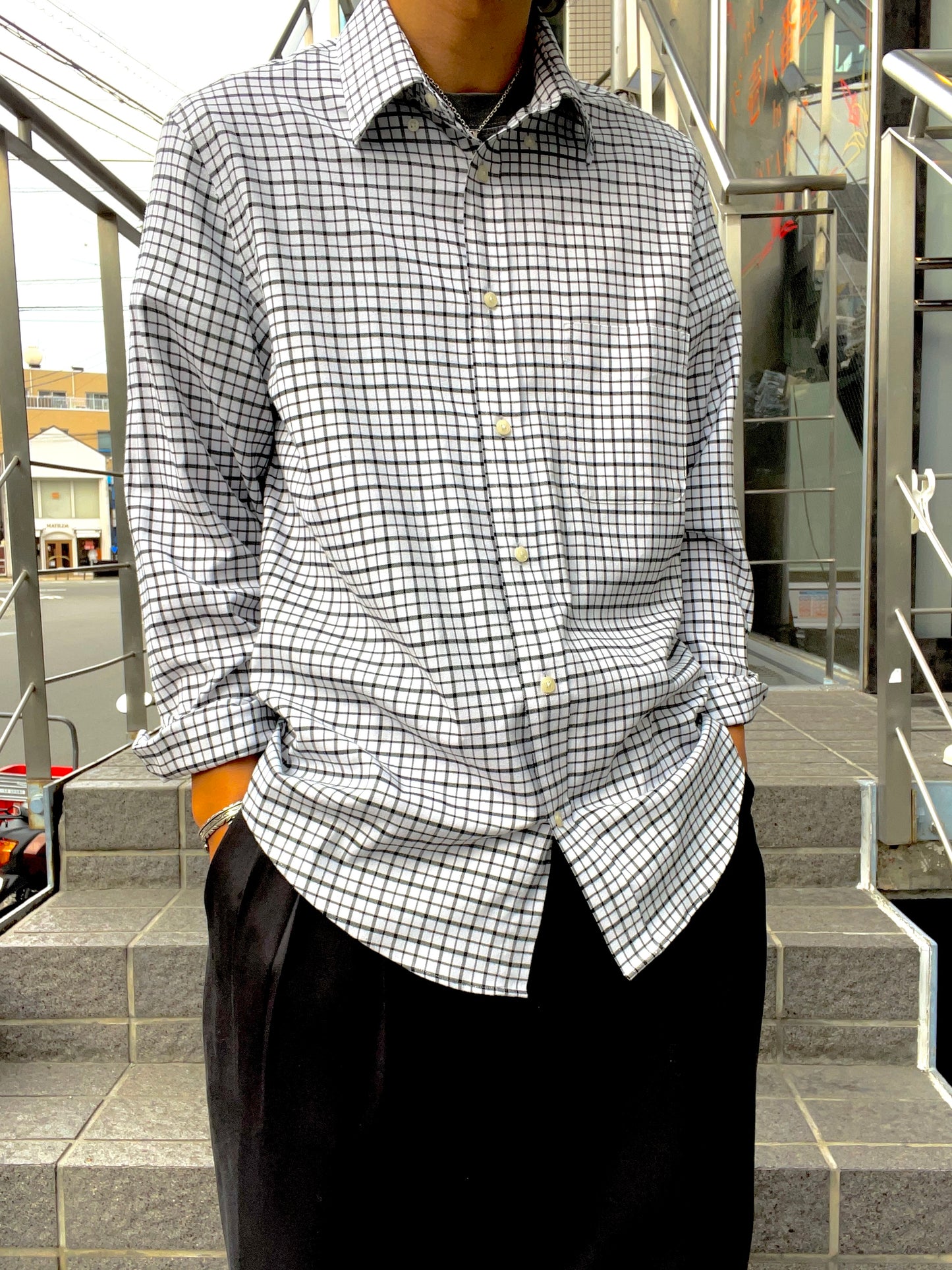 ”LAUREN Ralph Lauren" check BD shirt M表記