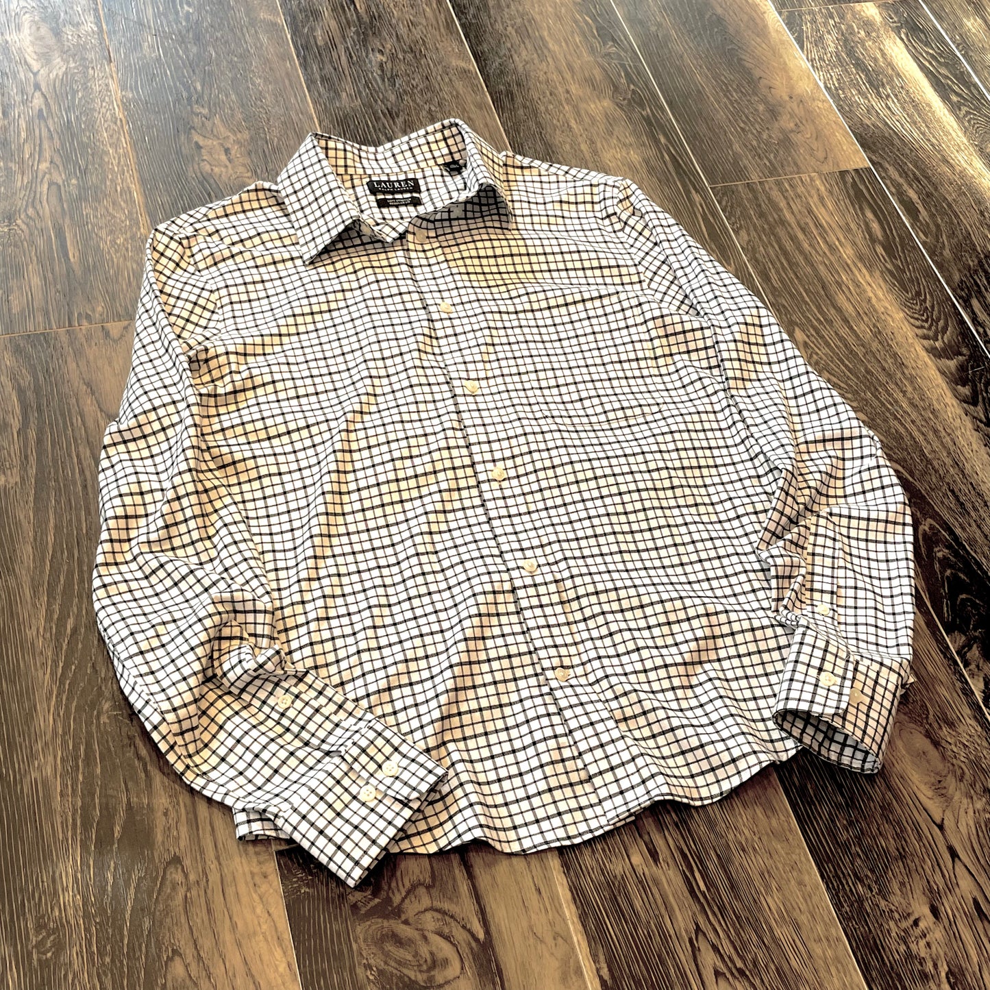 ”LAUREN Ralph Lauren" check BD shirt M表記