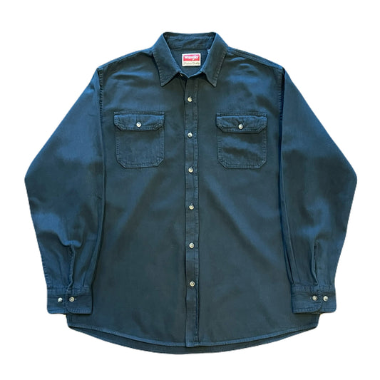 ”Wrangler" denim shirt　over dye ”BLACK”　L