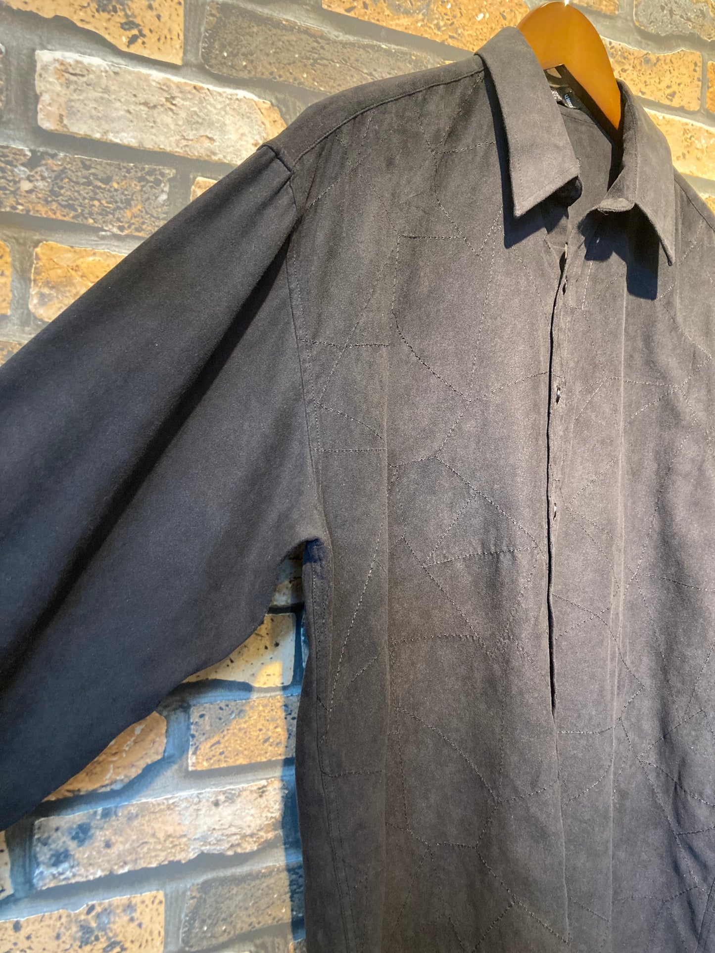 fake suede shirt 00's~