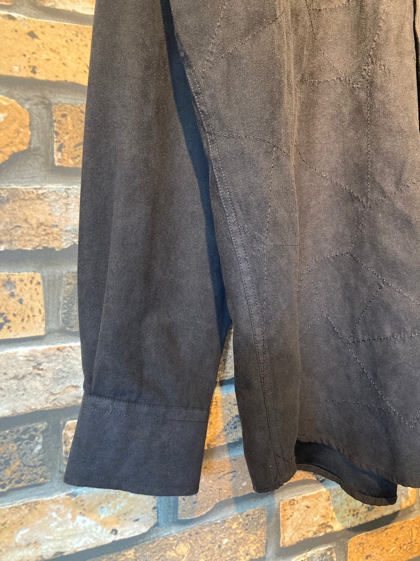 fake suede shirt 00's~
