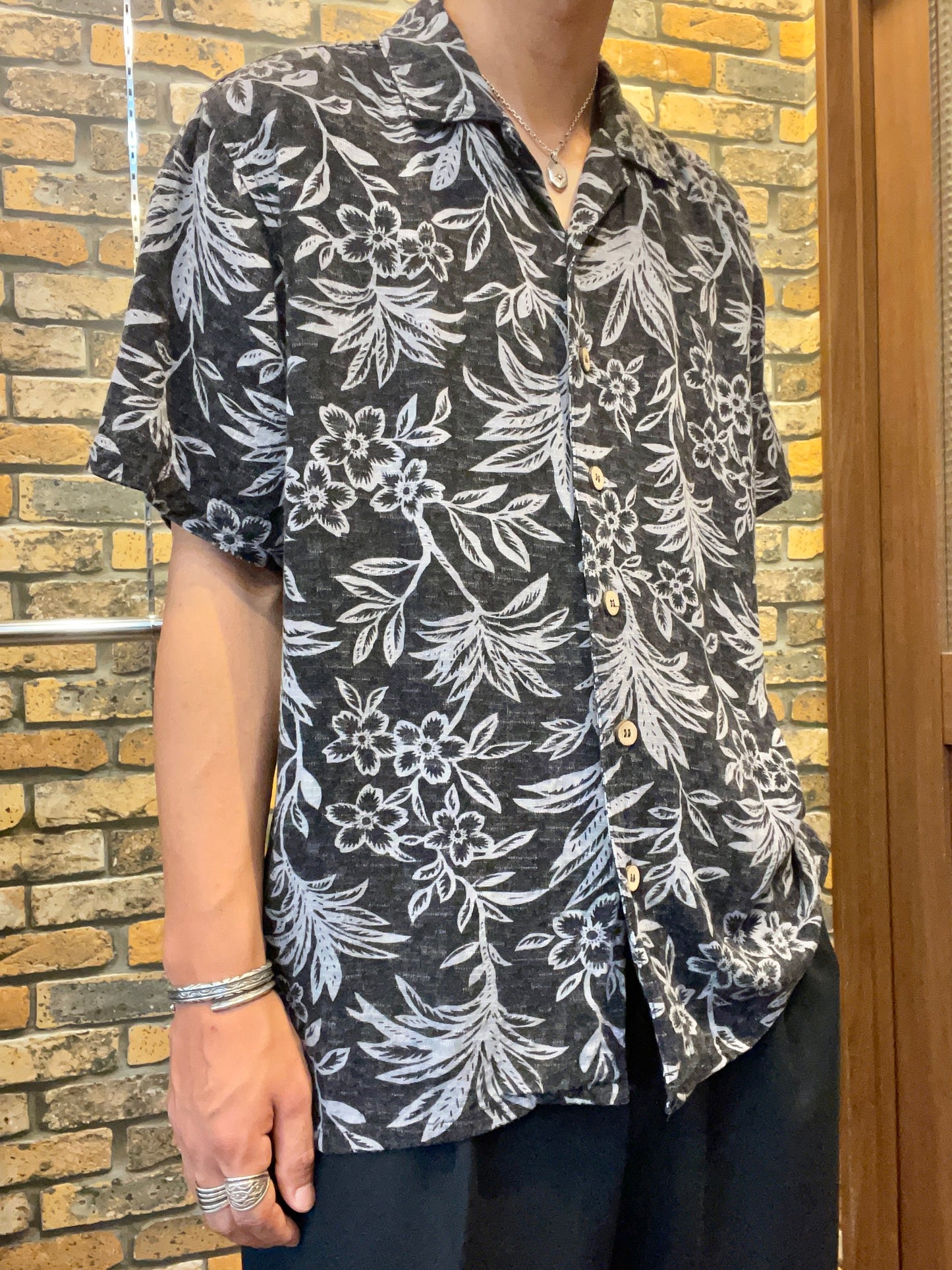 rayon aloha shirt 90's~00's