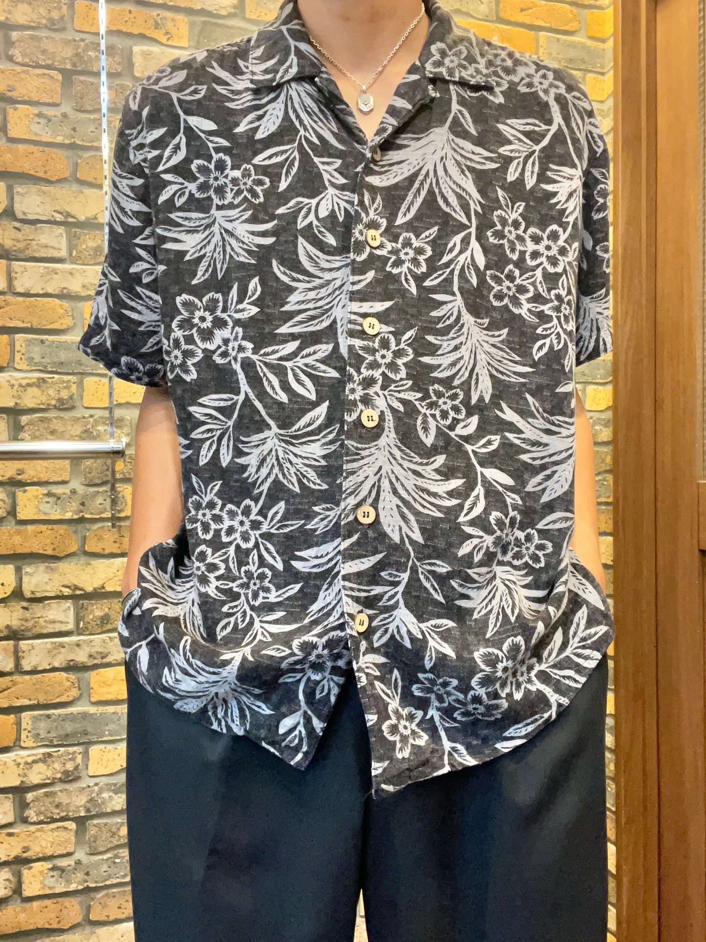 rayon aloha shirt 90's~00's