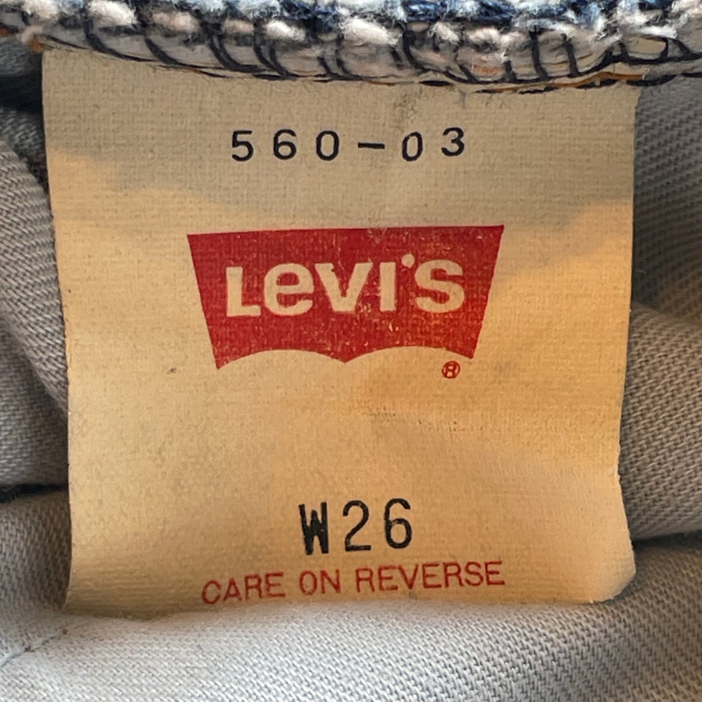 ”Levi's 560" wide tapered　ladies W26inch相当　日本製