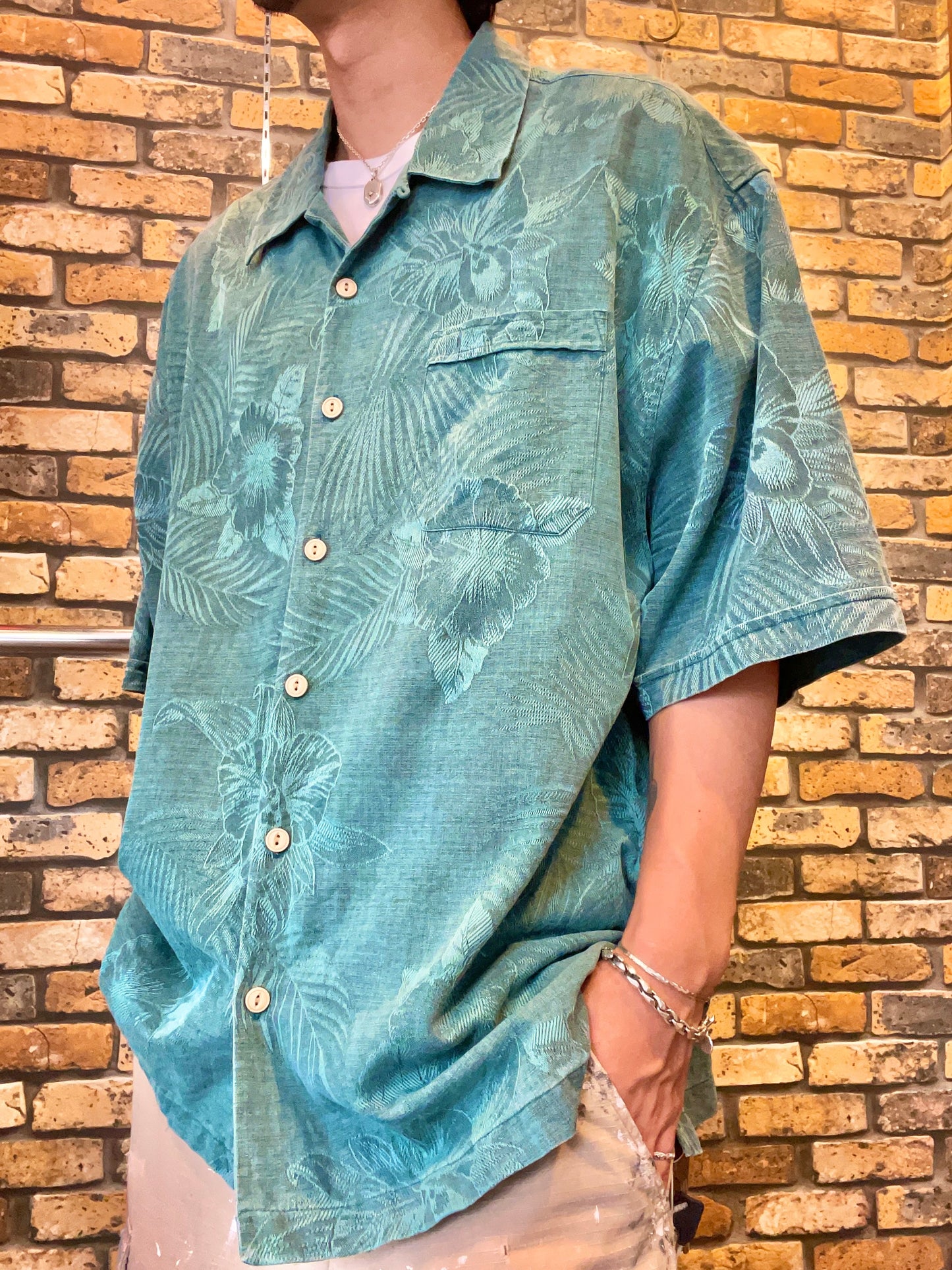 JAMAICA JAXX silk Aloha shirt 90's~00's