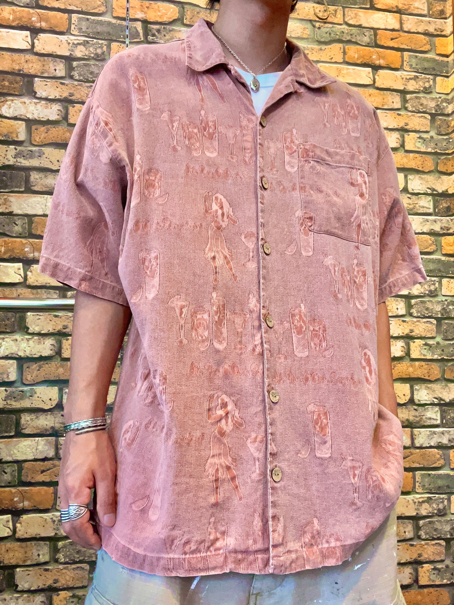 Big Dogs silk Aloha shirt 90's~00's