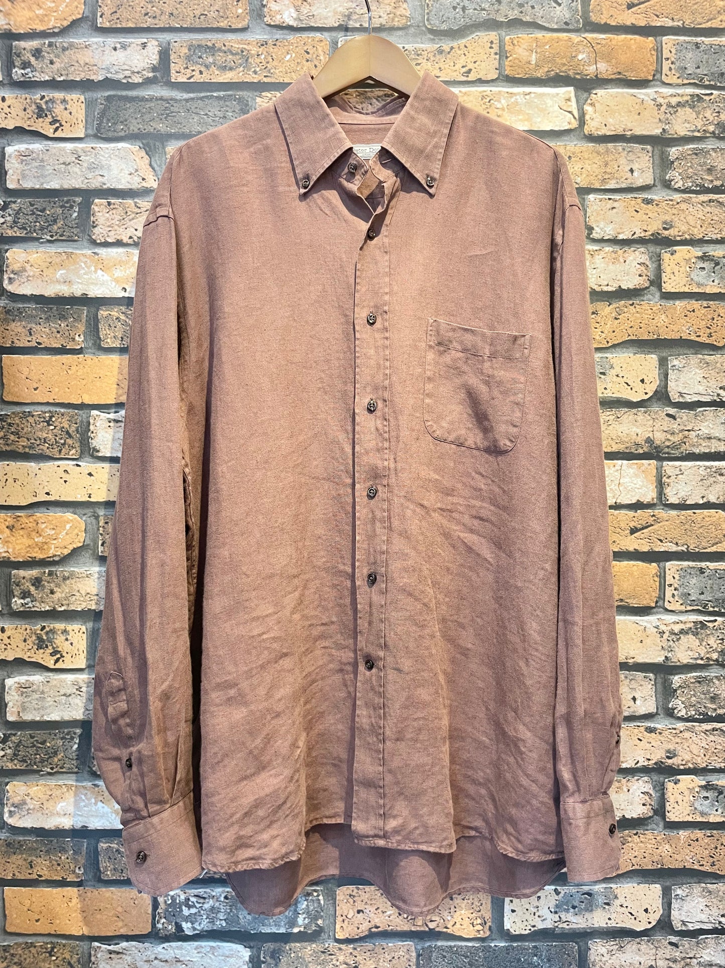 Peter Doney linen shirt 80's~90's