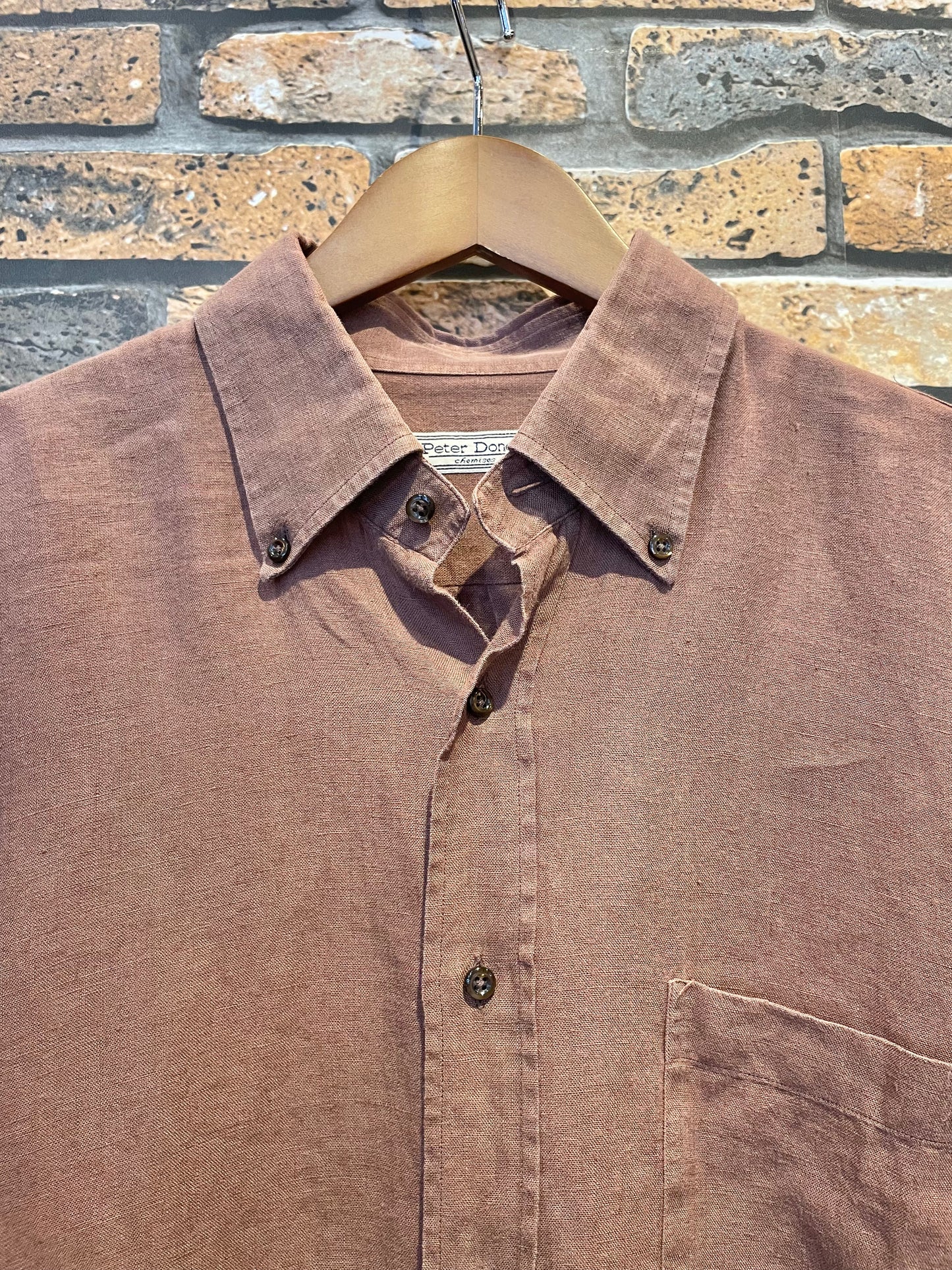 Peter Doney linen shirt 80's~90's