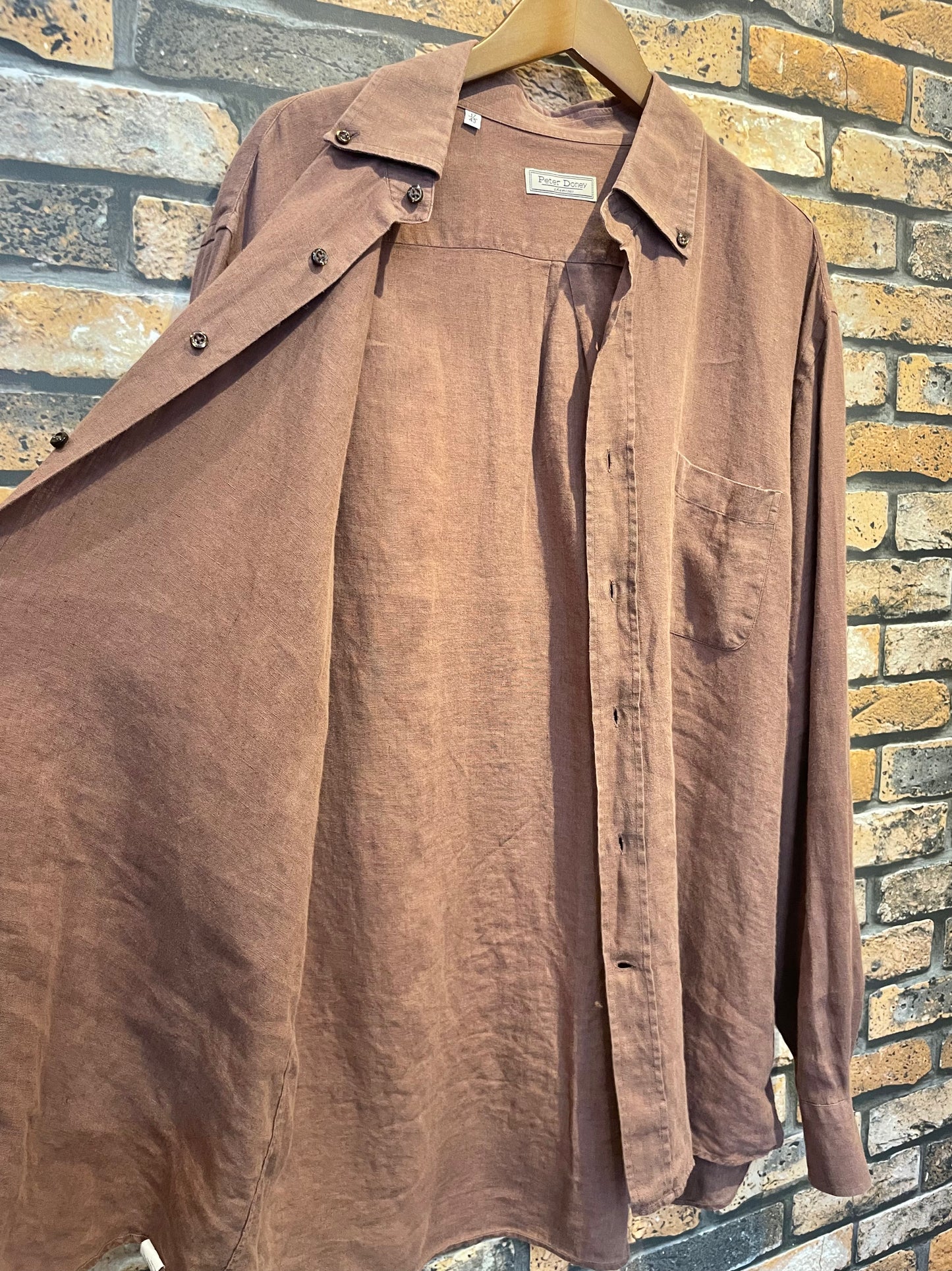 Peter Doney linen shirt 80's~90's