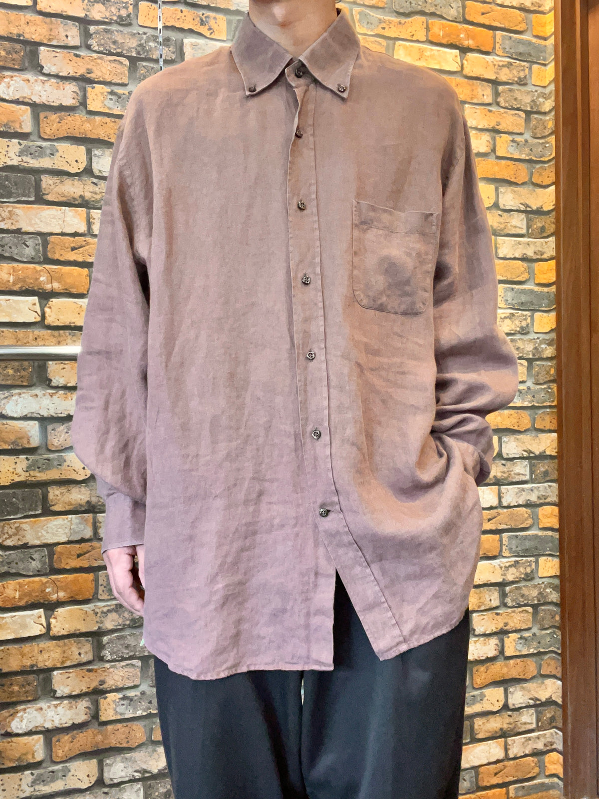 Peter Doney linen shirt 80's~90's
