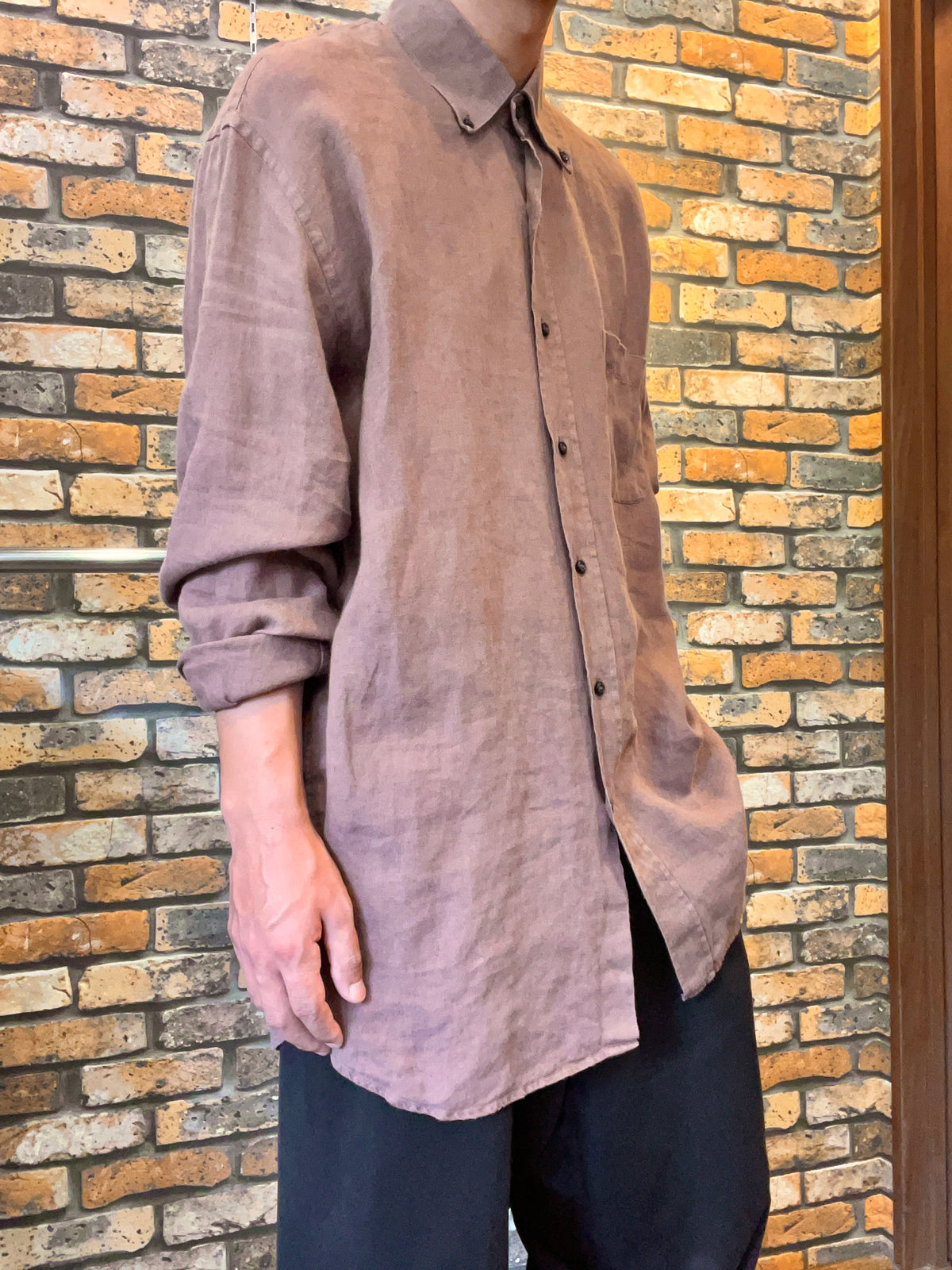 Peter Doney linen shirt 80's~90's
