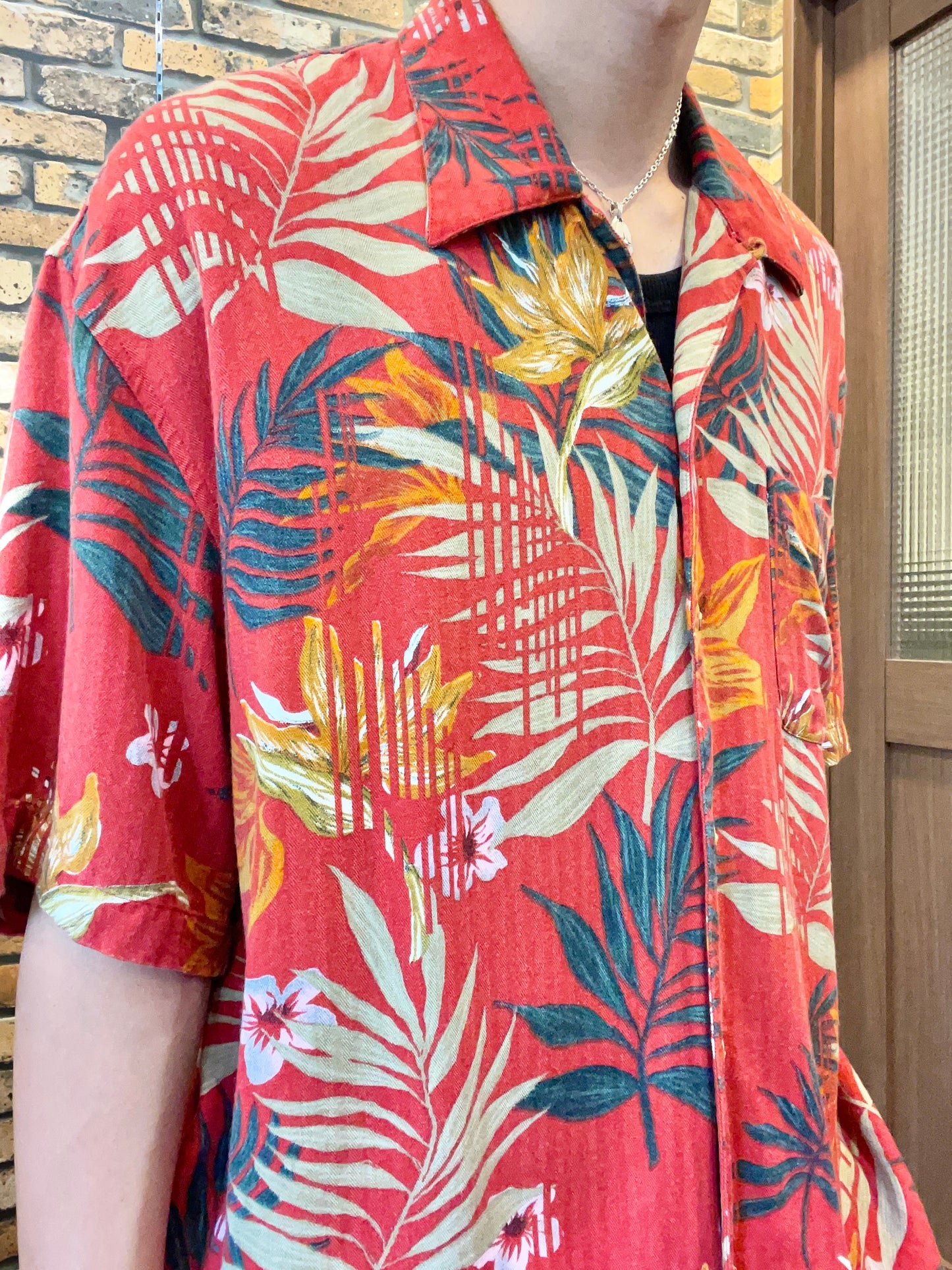 Rick's Cafe rayon Aloha shirt 90's~00's