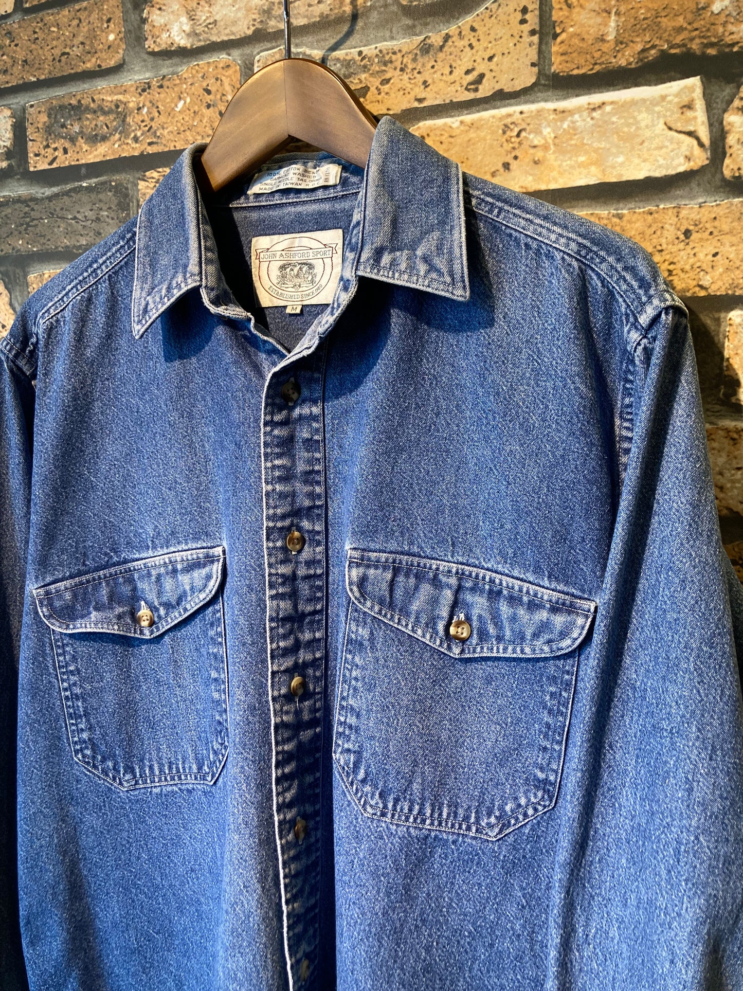 JOHN ASHFORD Denim shirt 90's~