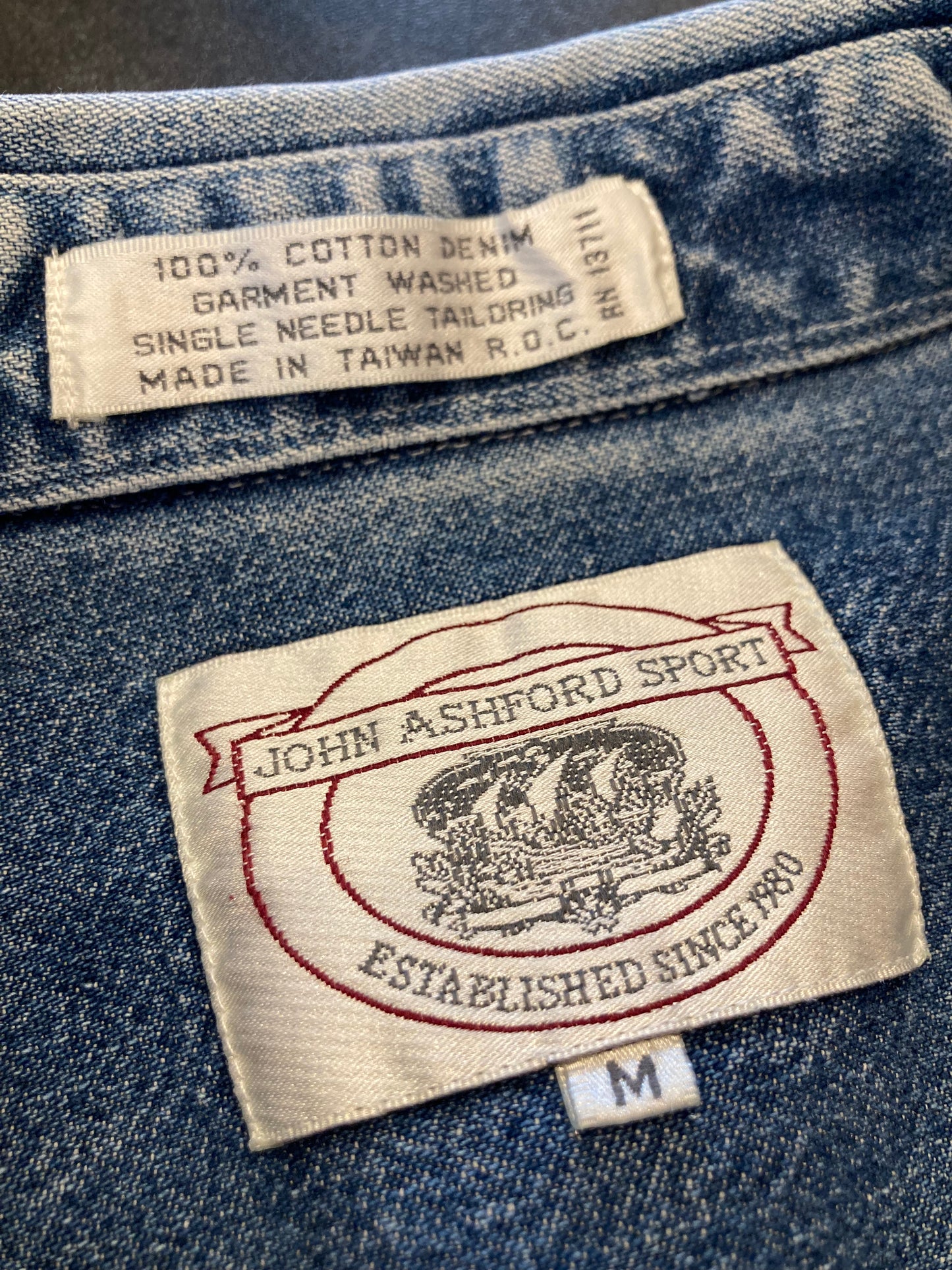 JOHN ASHFORD Denim shirt 90's~