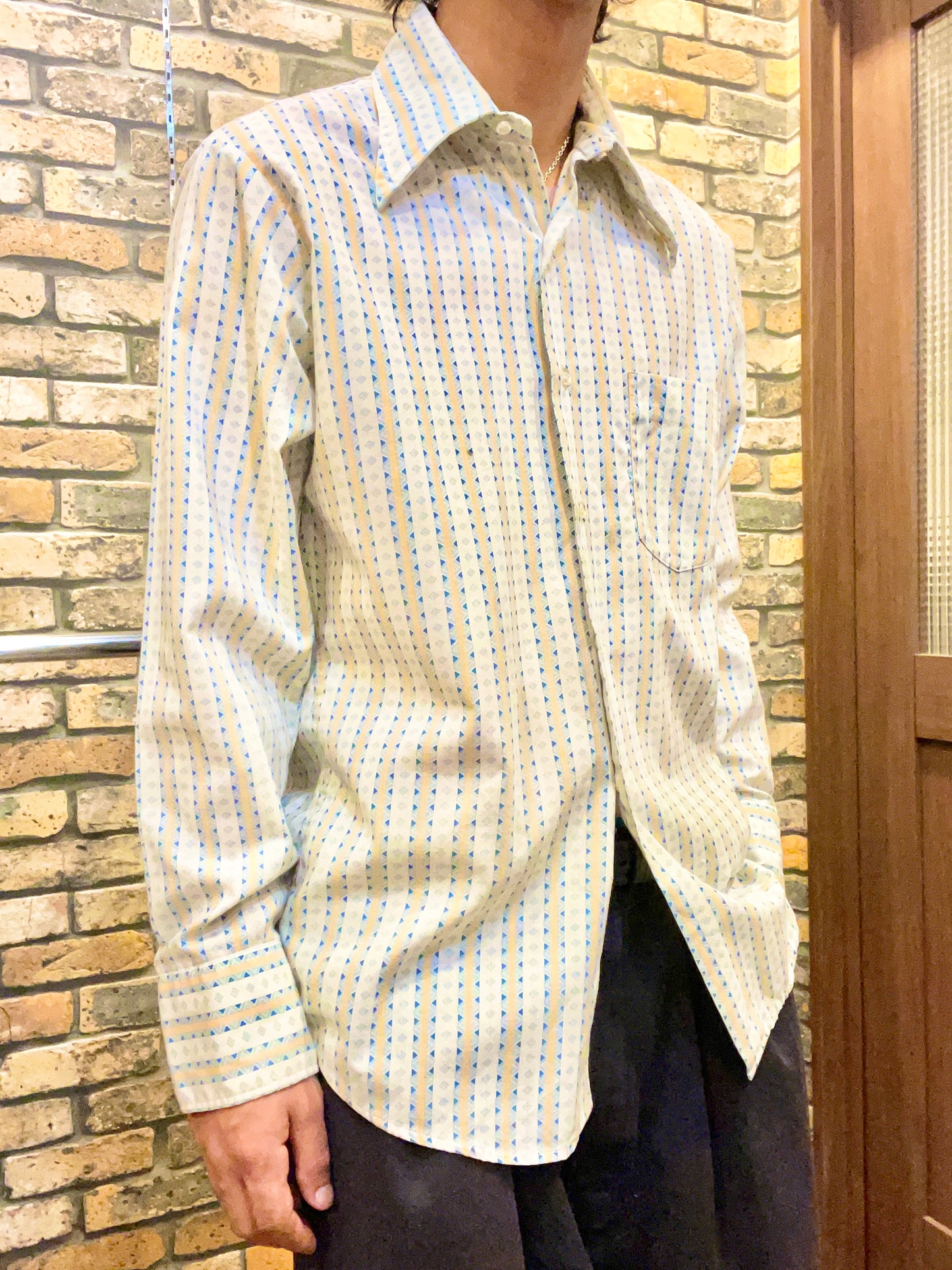 FRUIT OF THE LOOM patterned shirt 70's~80's