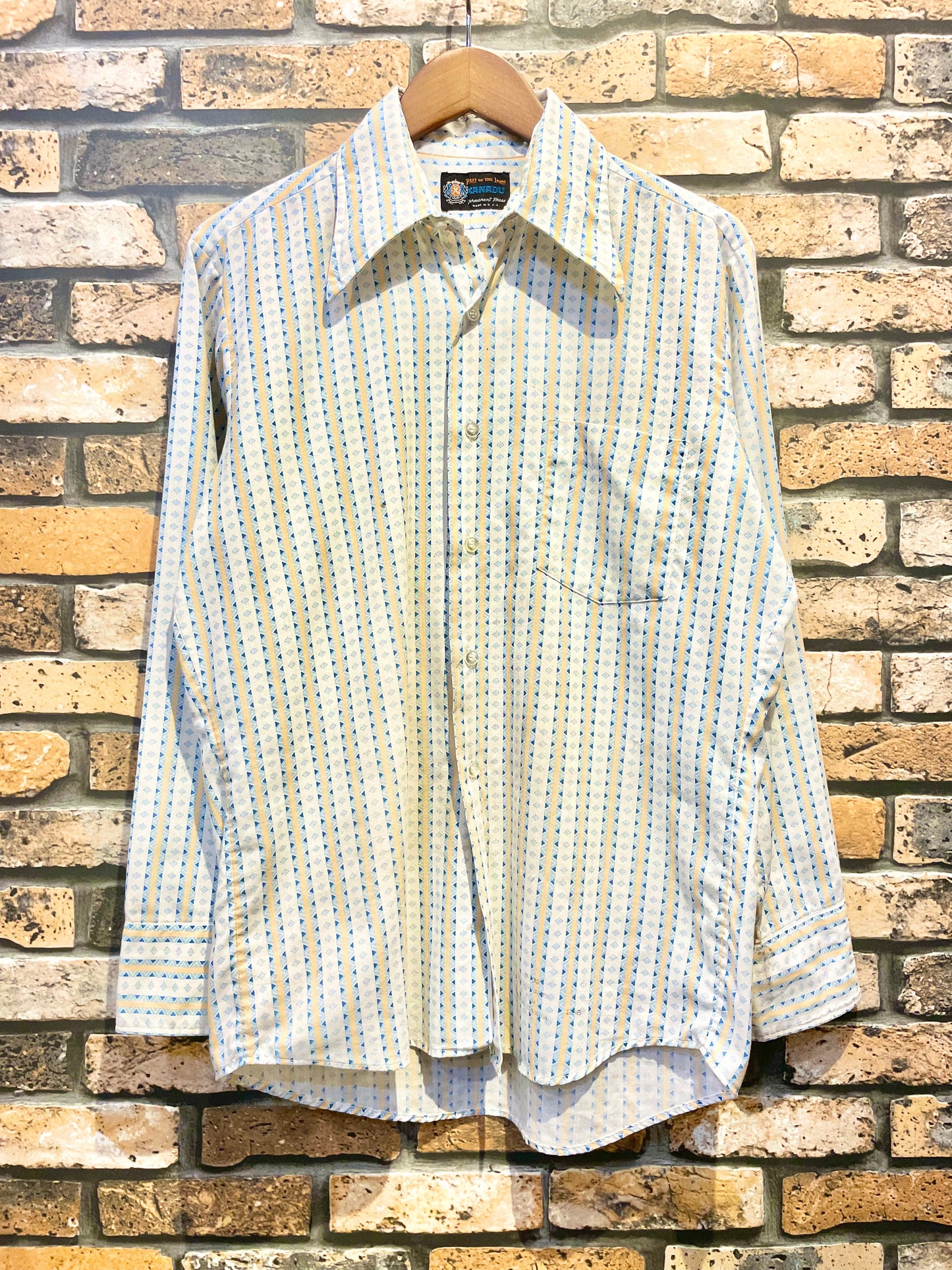 FRUIT OF THE LOOM patterned shirt 70's~80's