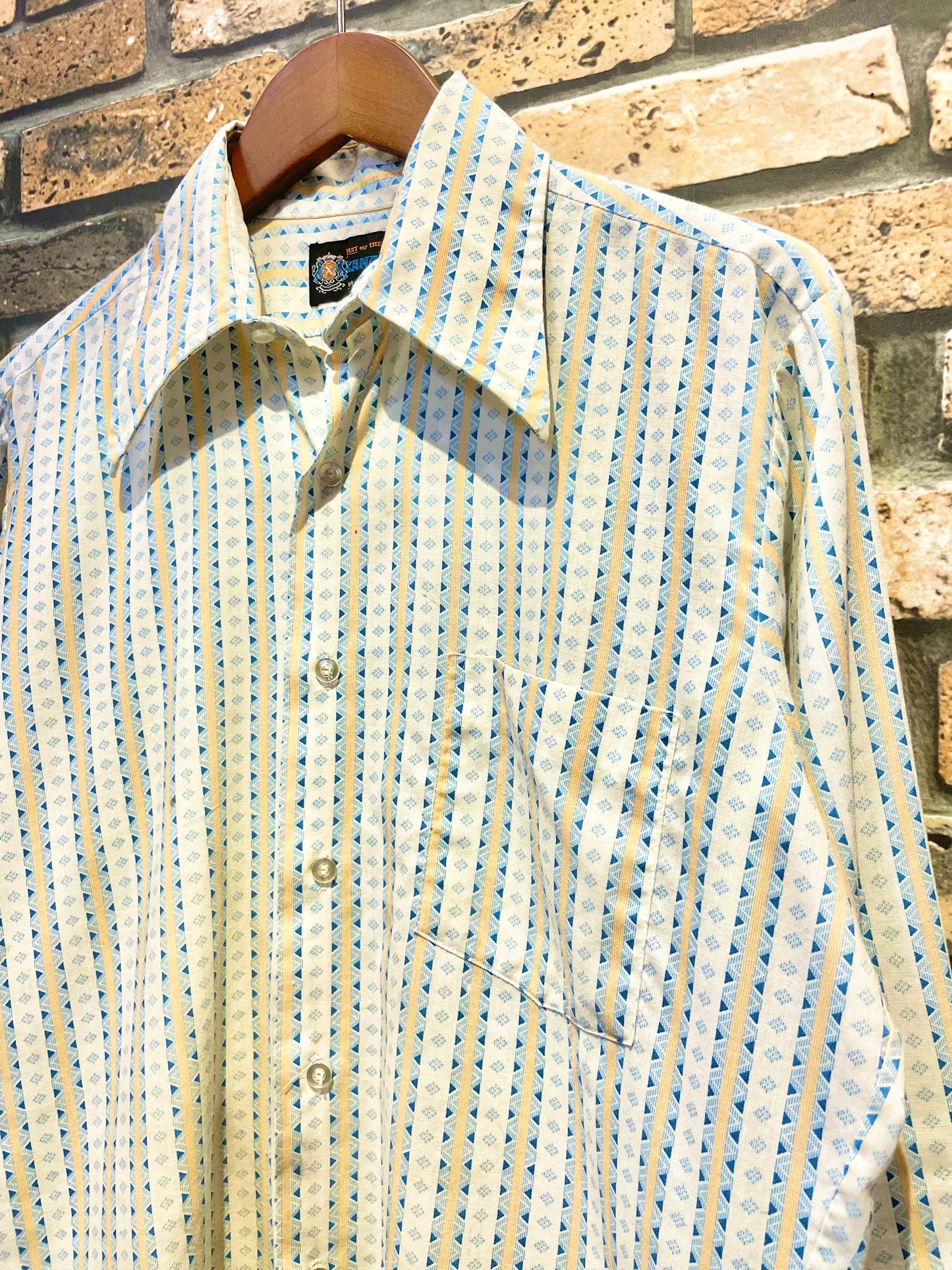 FRUIT OF THE LOOM patterned shirt 70's~80's