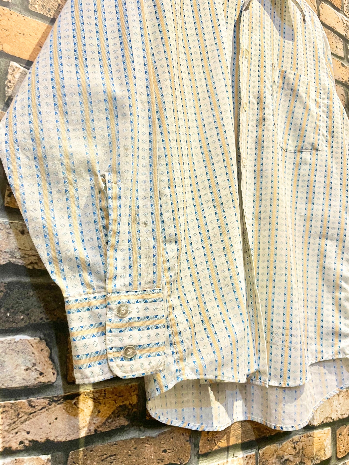 FRUIT OF THE LOOM patterned shirt 70's~80's