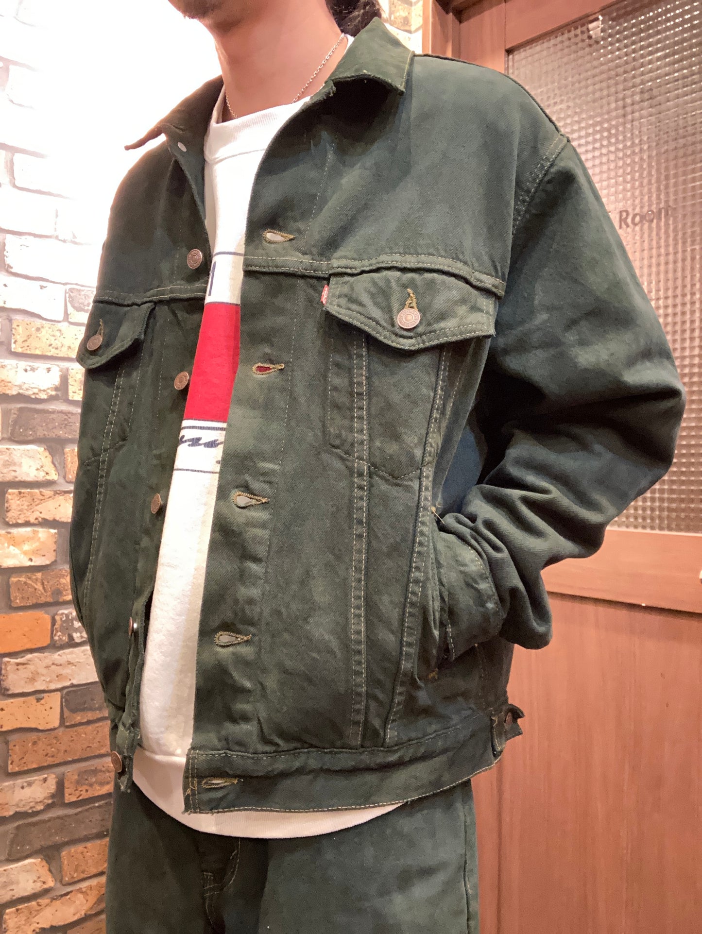 ”18"YARD's remake 壱八番屋　”over dye denim jacket”