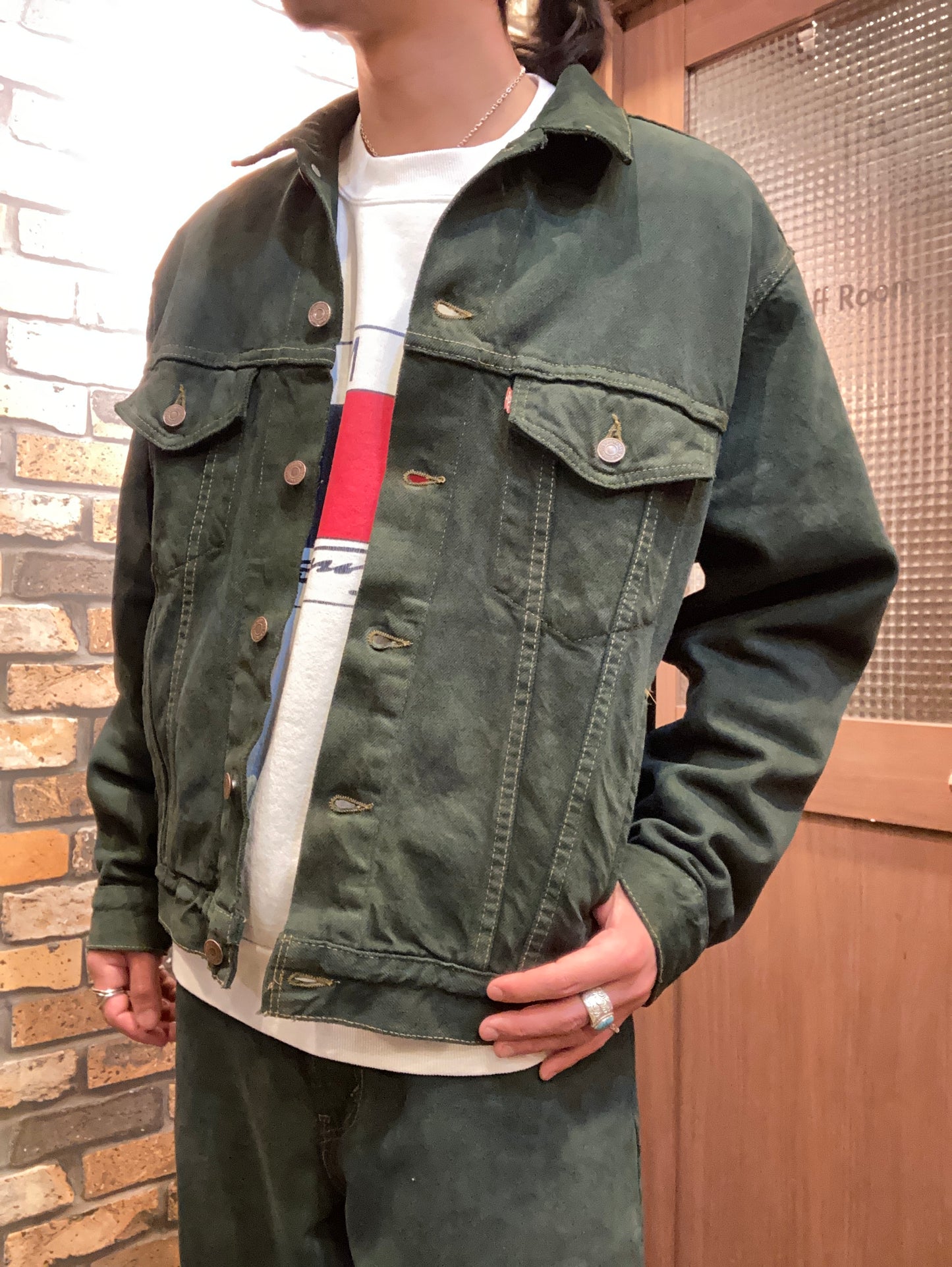 ”18"YARD's remake 壱八番屋　”over dye denim jacket”