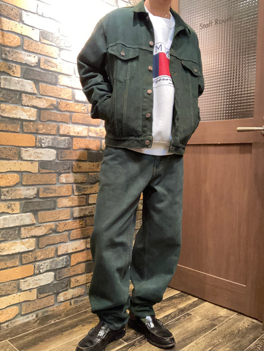 ”18"YARD's remake 壱八番屋　”over dye denim pants”