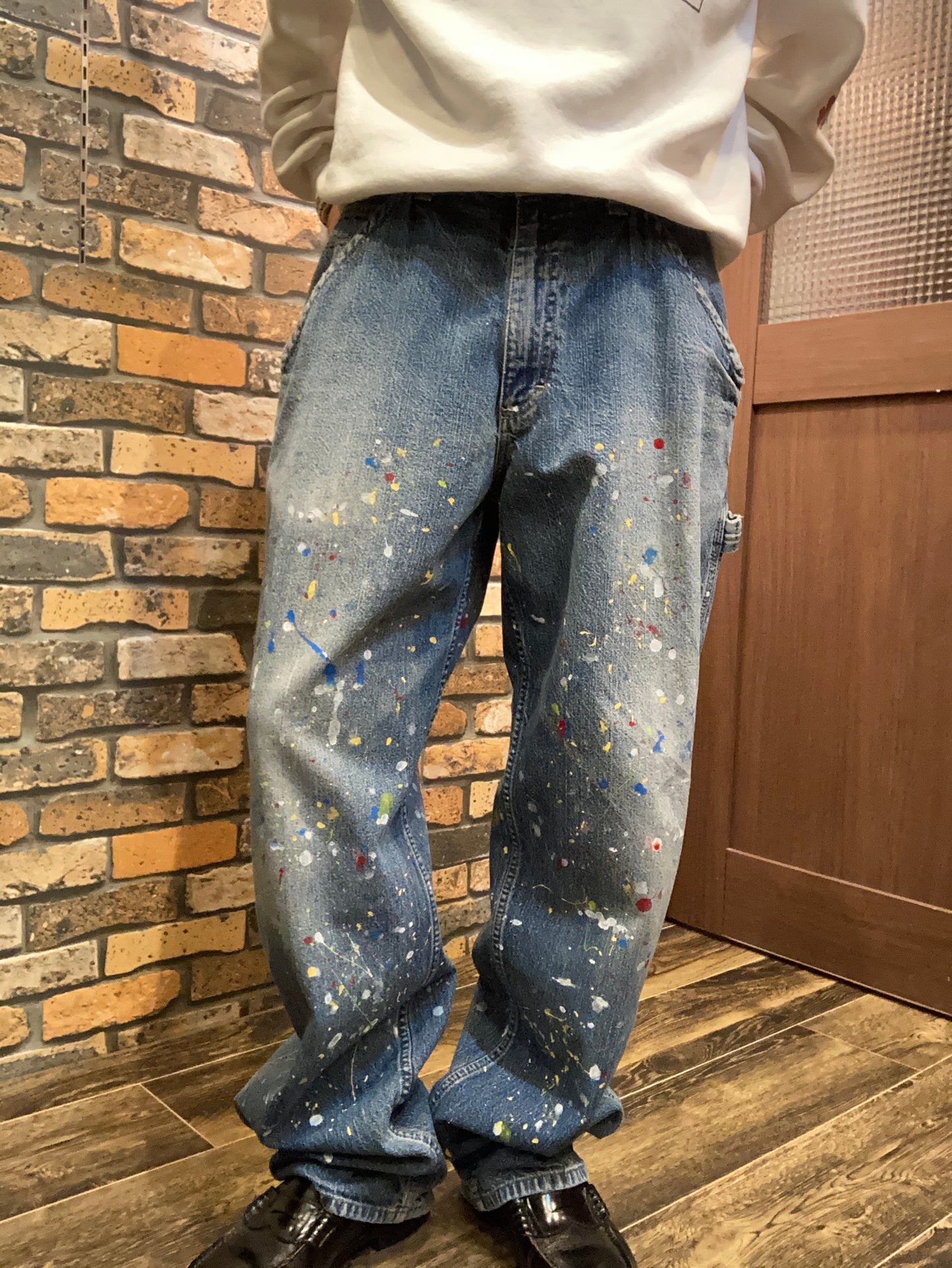 ”18"YARD's remake 壱八番屋　”Paint denim pants”