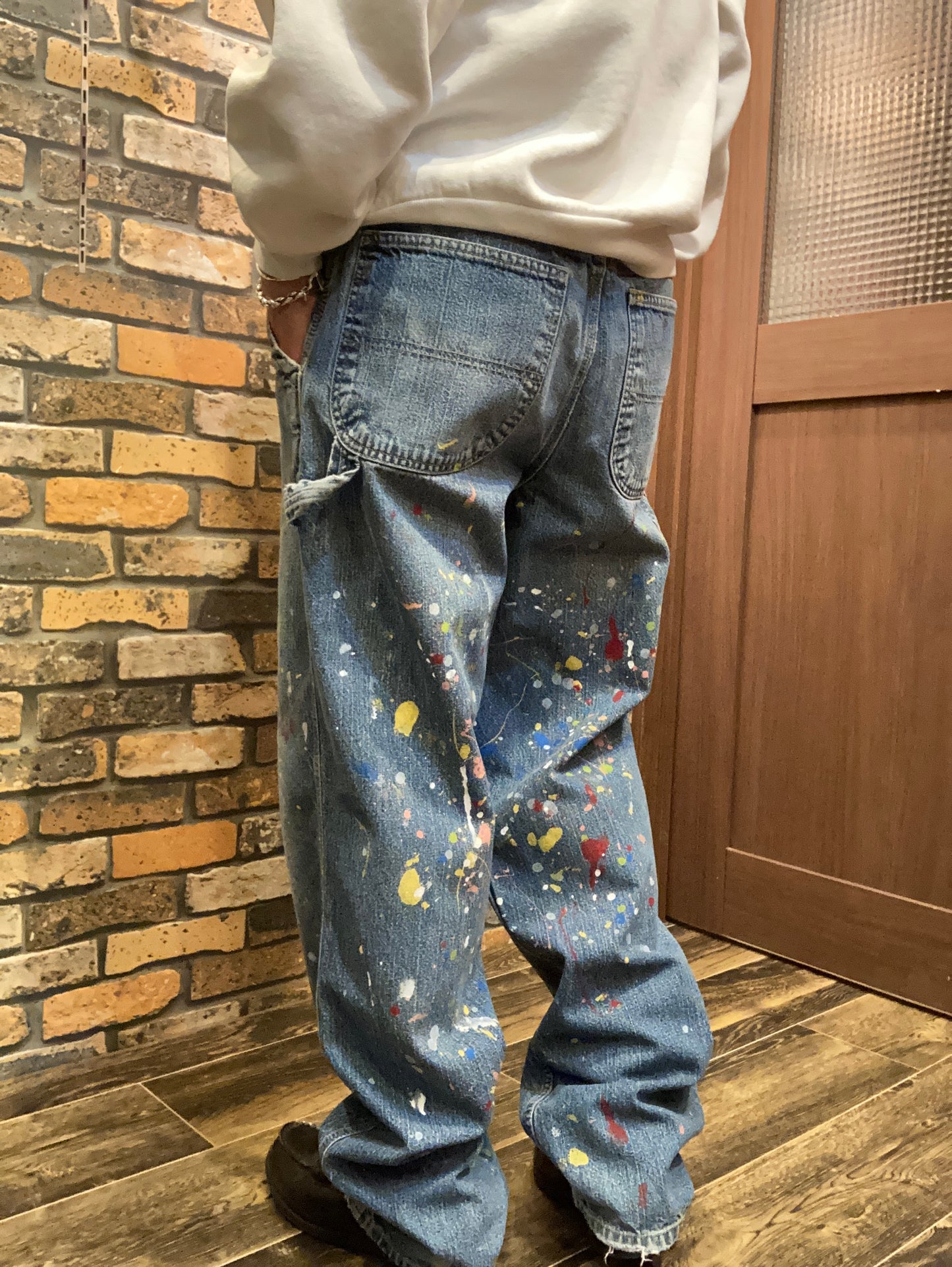 ”18"YARD's remake 壱八番屋　”Paint denim pants”