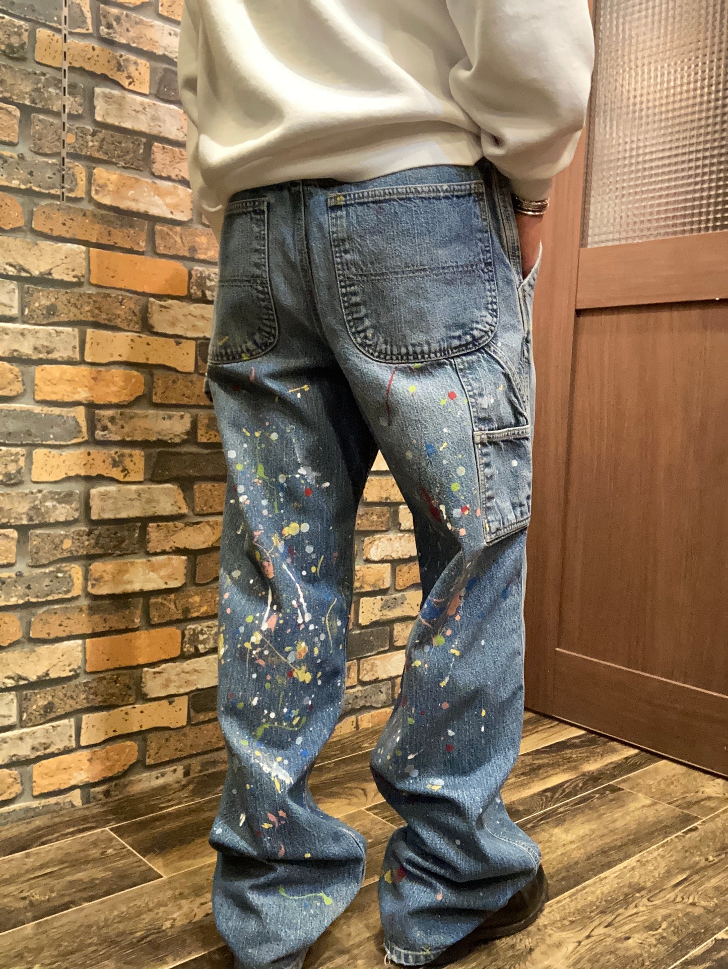 ”18"YARD's remake 壱八番屋　”Paint denim pants”
