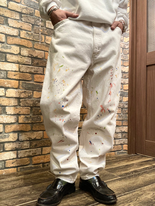 ”18"YARD's remake 壱八番屋　”Paint denim pants”