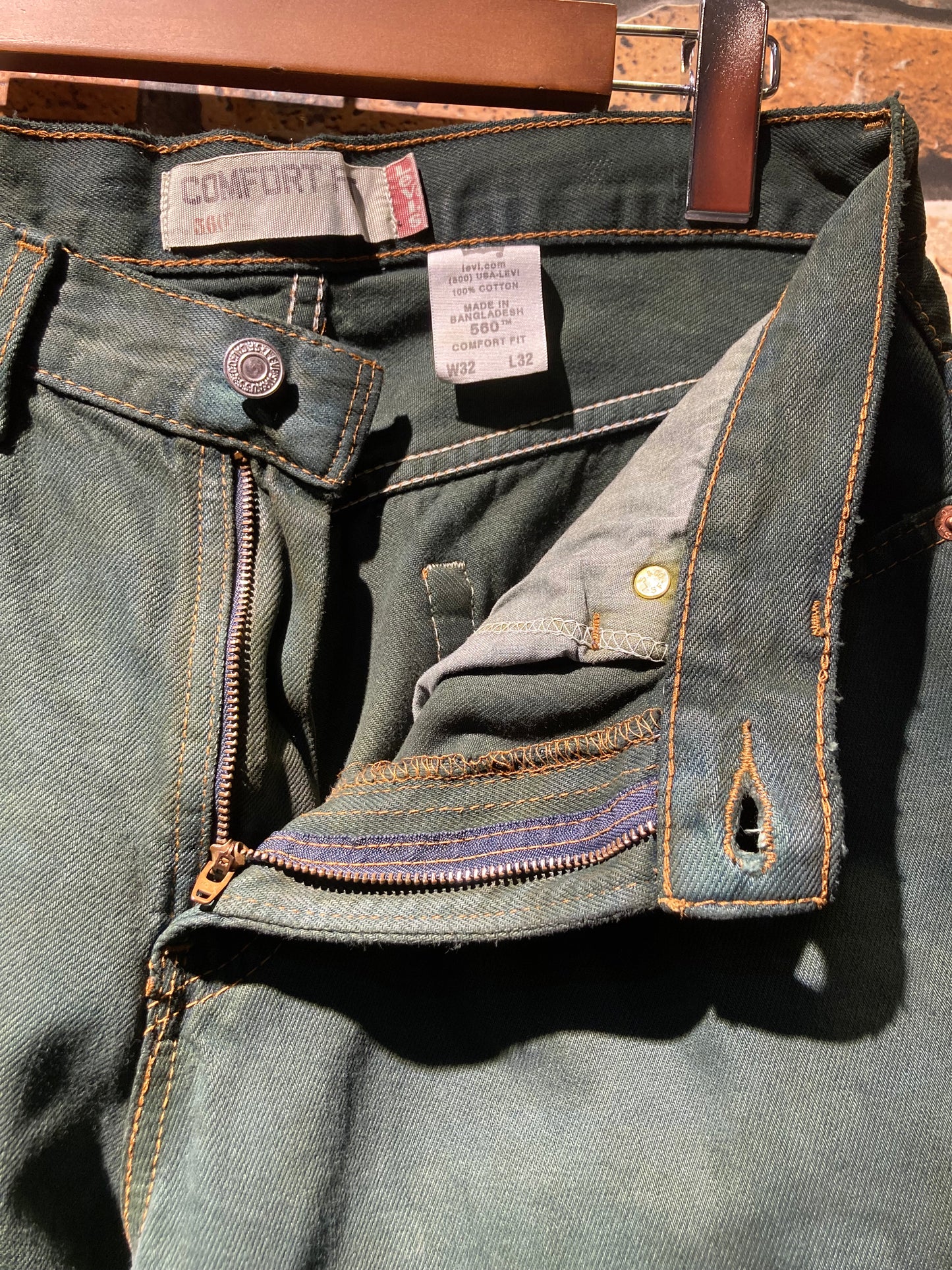 ”18"YARD's remake 壱八番屋　”over dye denim pants”