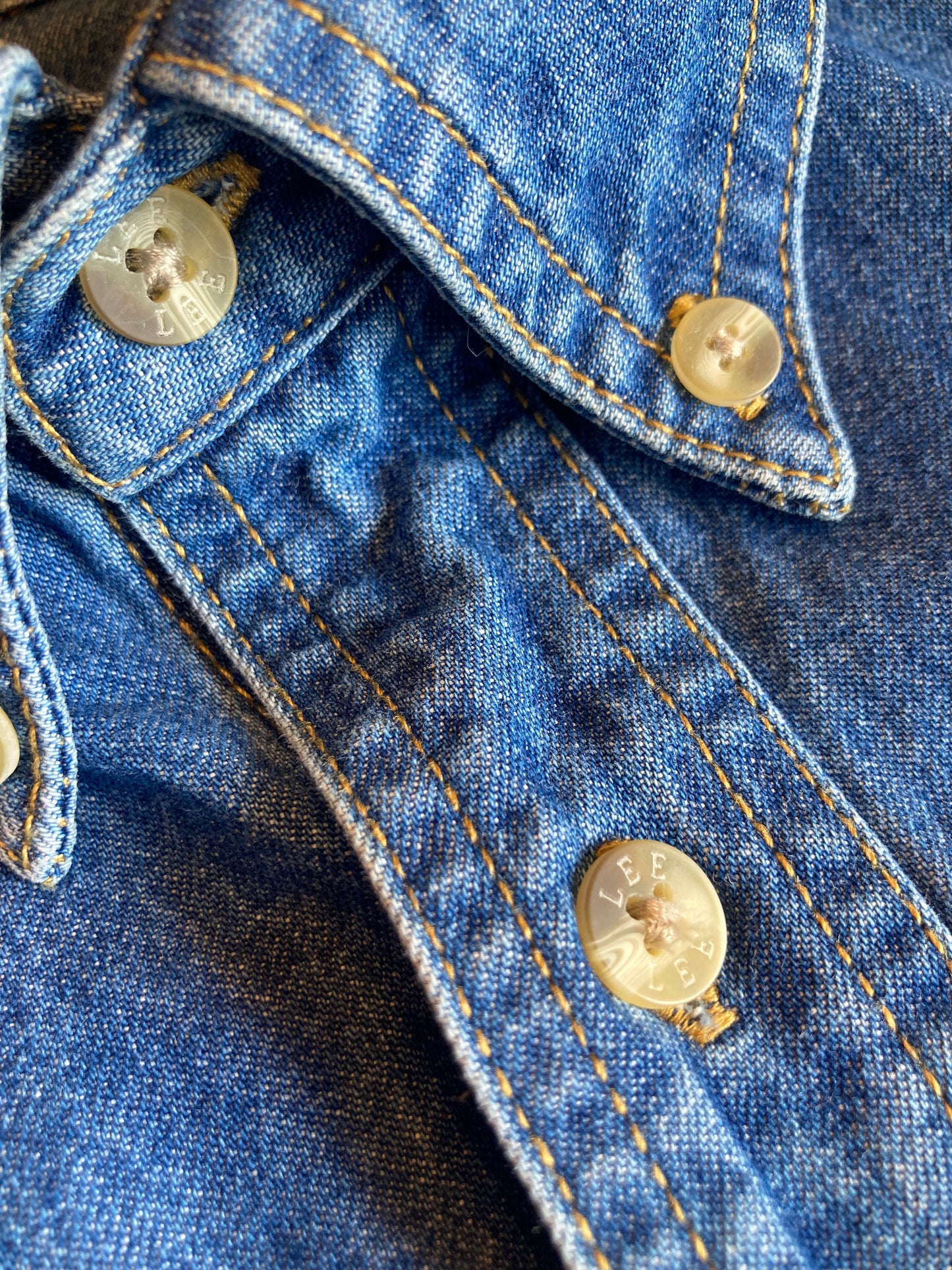 Lee Denim BD shirt 90's~